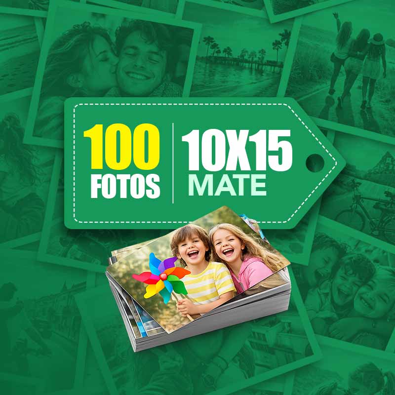 Impresión de fotos digitales Pack de 100 fotos 10x15