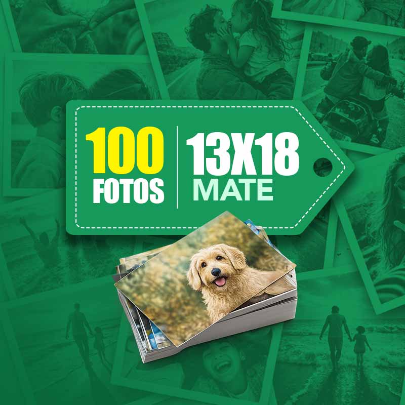 Pack de 100 fotos 13x18 Mate