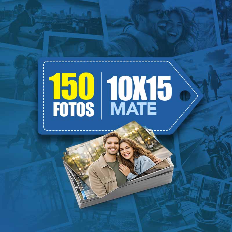 Pack de 150 fotos 10x15 Mate