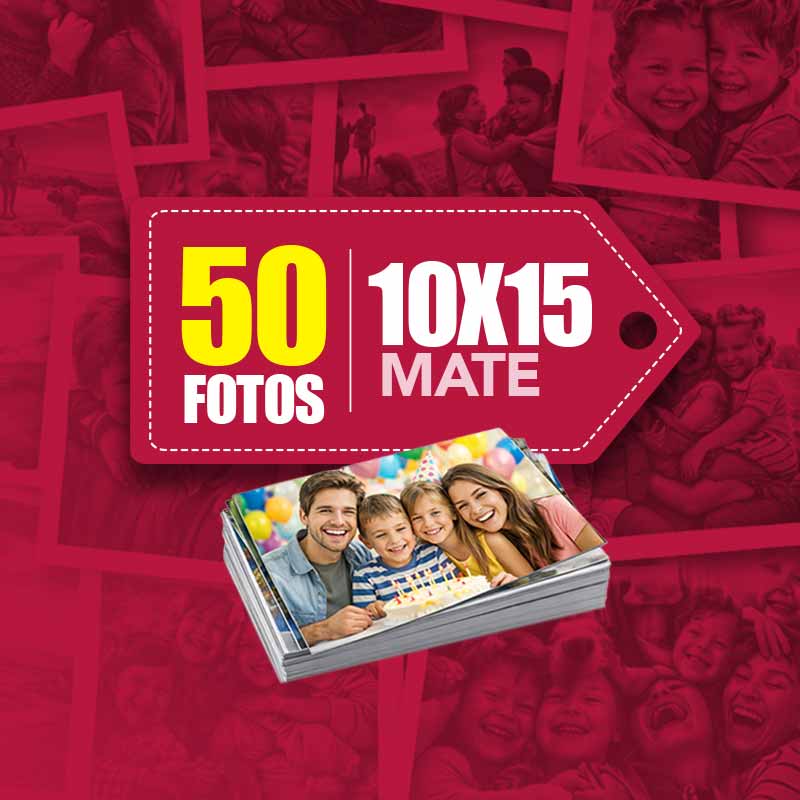 Pack de 50 fotos 10x15 Mate