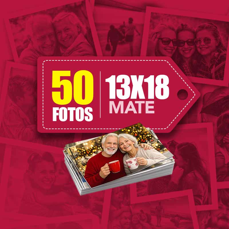 Pack de 50 fotos 13x18 Mate