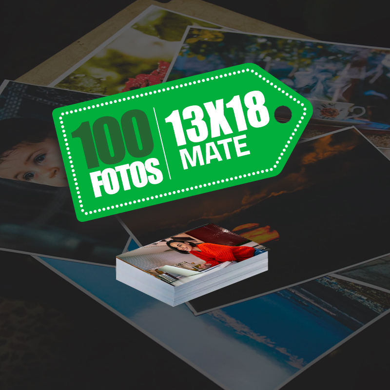 Pack de 100 fotos 13x18 Mate