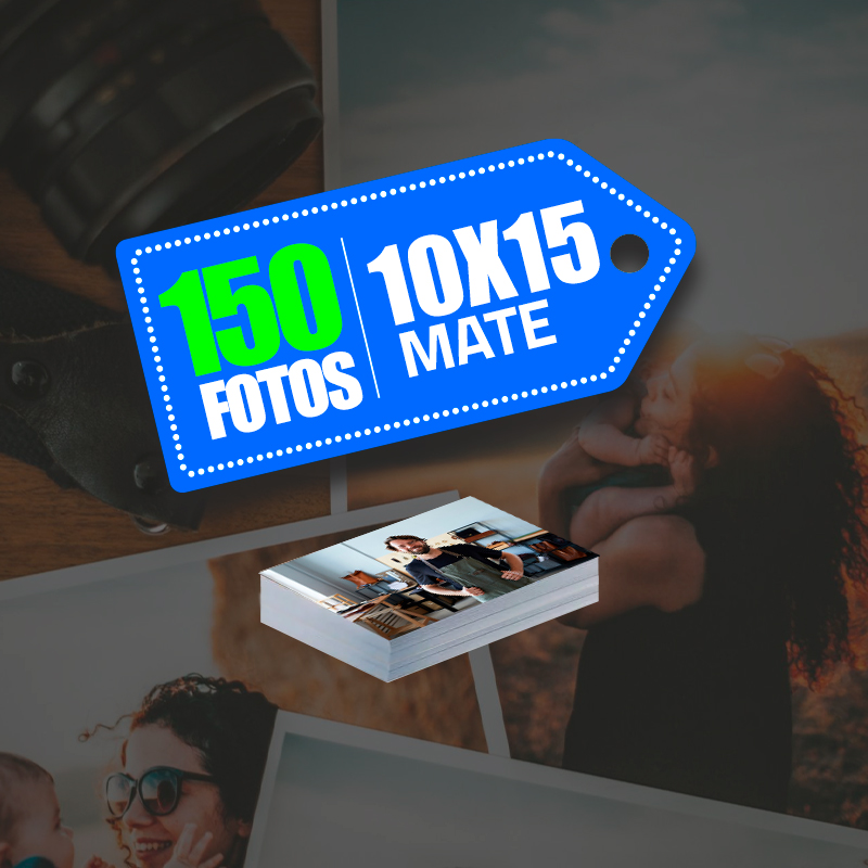 Pack de 150 fotos 10x15 Mate