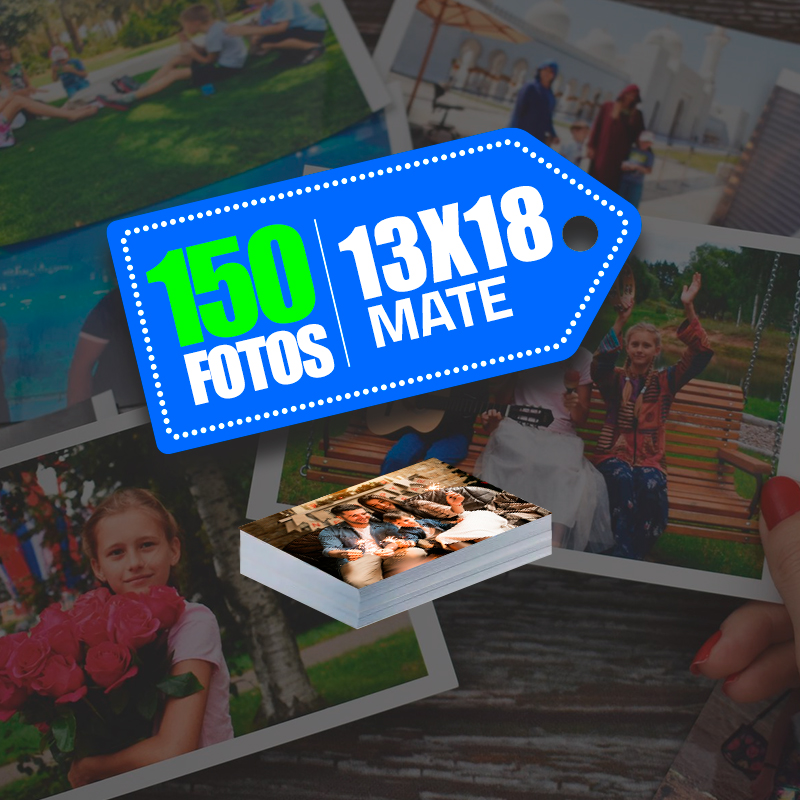 Pack de 150 fotos 13x18 Mate