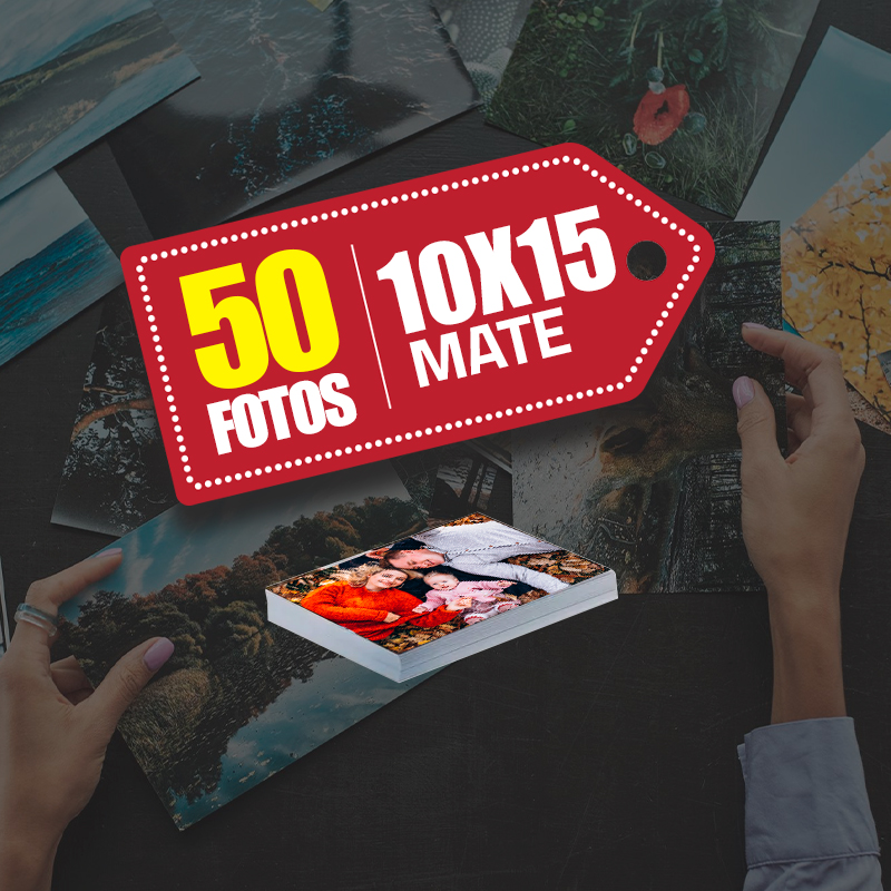 Pack de 50 fotos 10x15 Mate