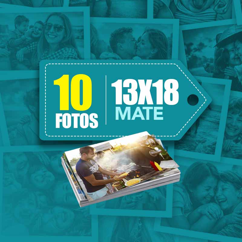 Pack de 10 fotos 13x18 Mate