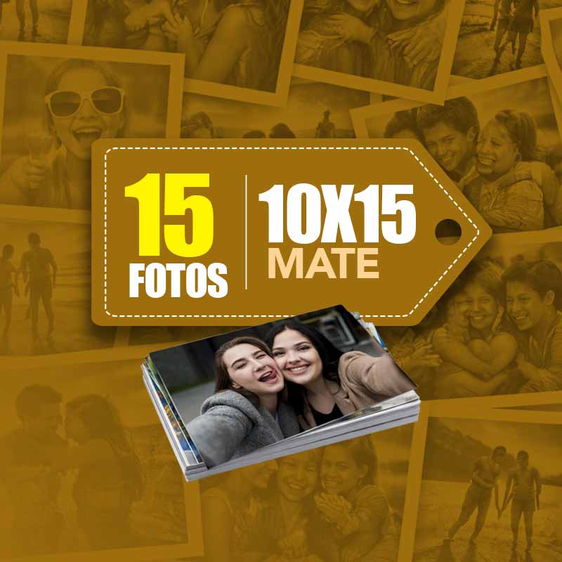 Pack de 15 fotos 10x15 Mate