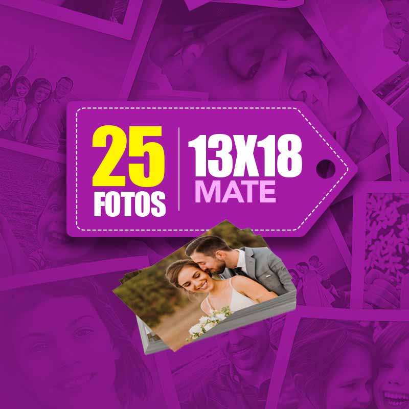 Pack de 25 fotos 13x18 Mate